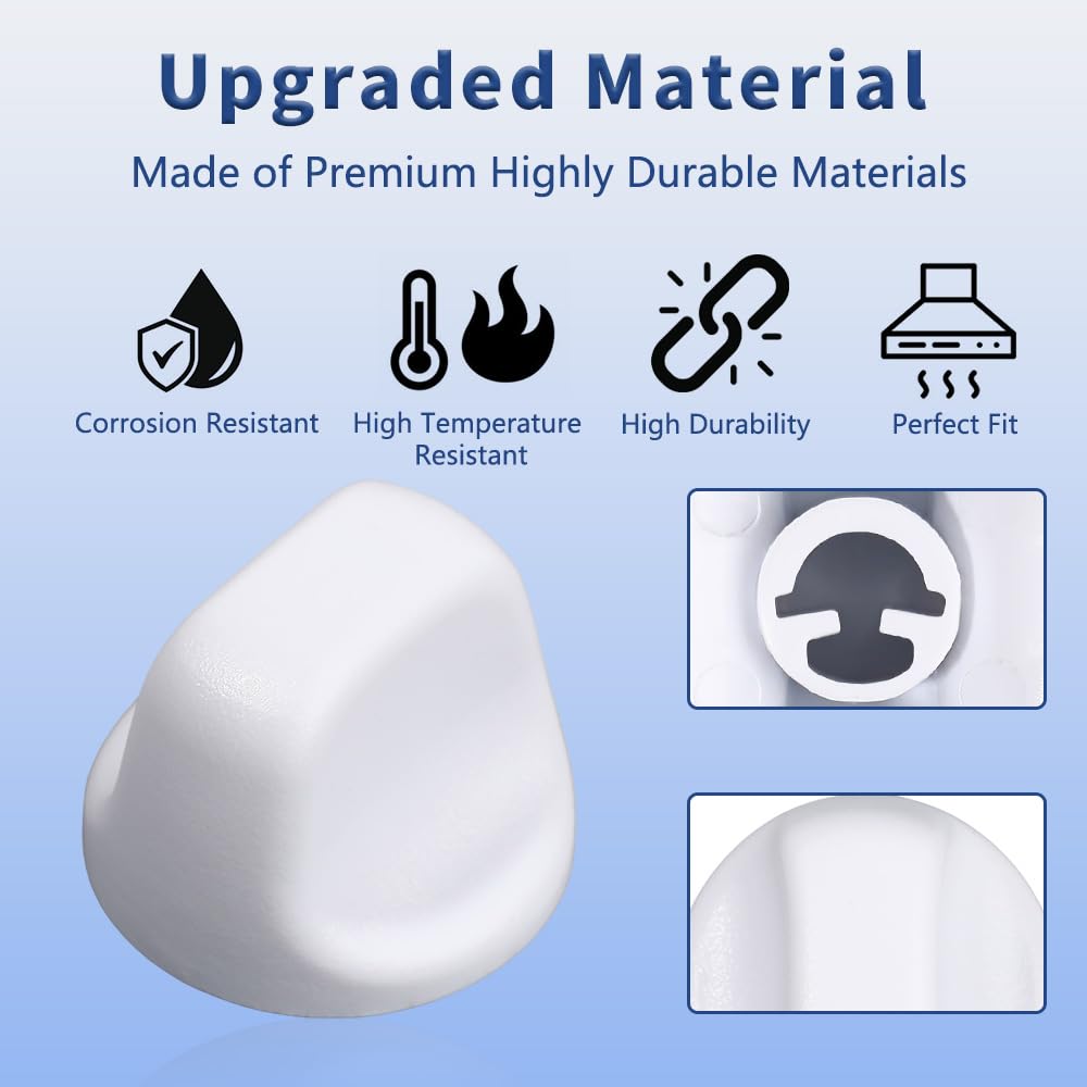 White Range Hood Knob 2Pcs Y291
