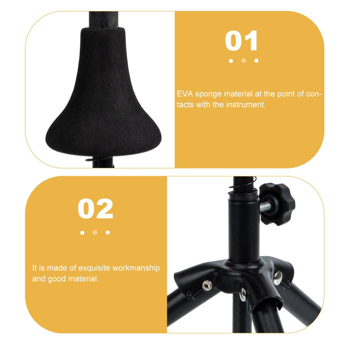 Portable Folding Trumpet Stand with Tripod Base W183
