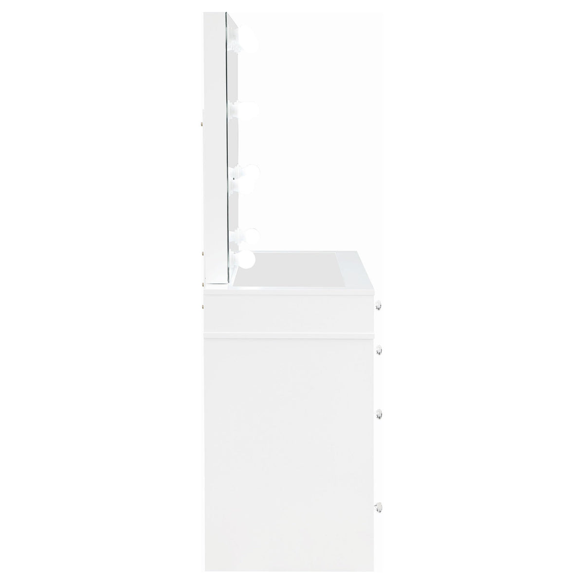 White Velvet 9-Drawer Vanity Table Set P884400