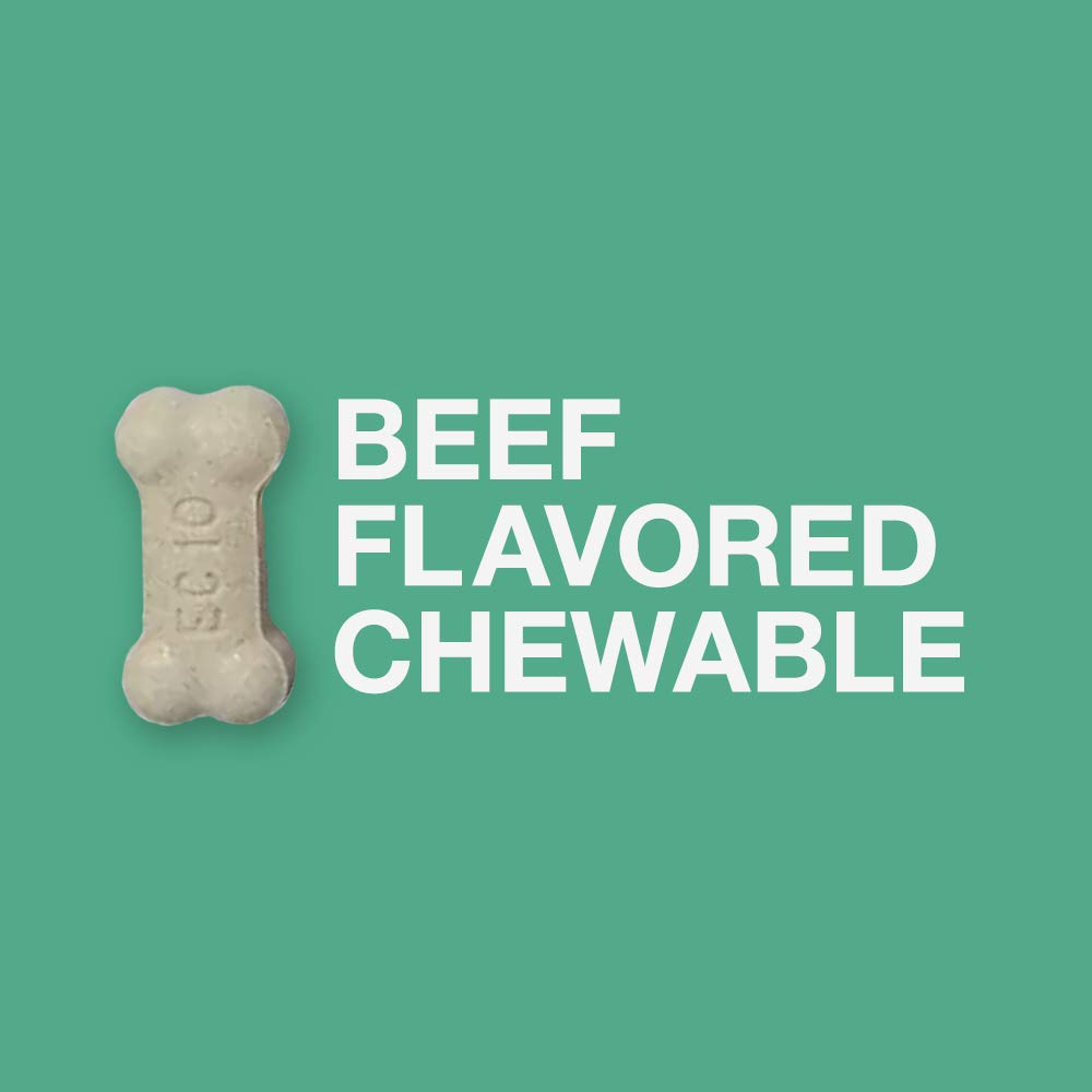 Chewable Dewormer for Small Dogs, 2-25 lbs, 4 Tablets E465599