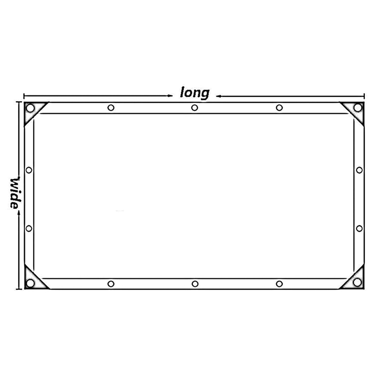 3x3ft Heavy Duty Waterproof Clear Poly Tarp with Grommets I62242