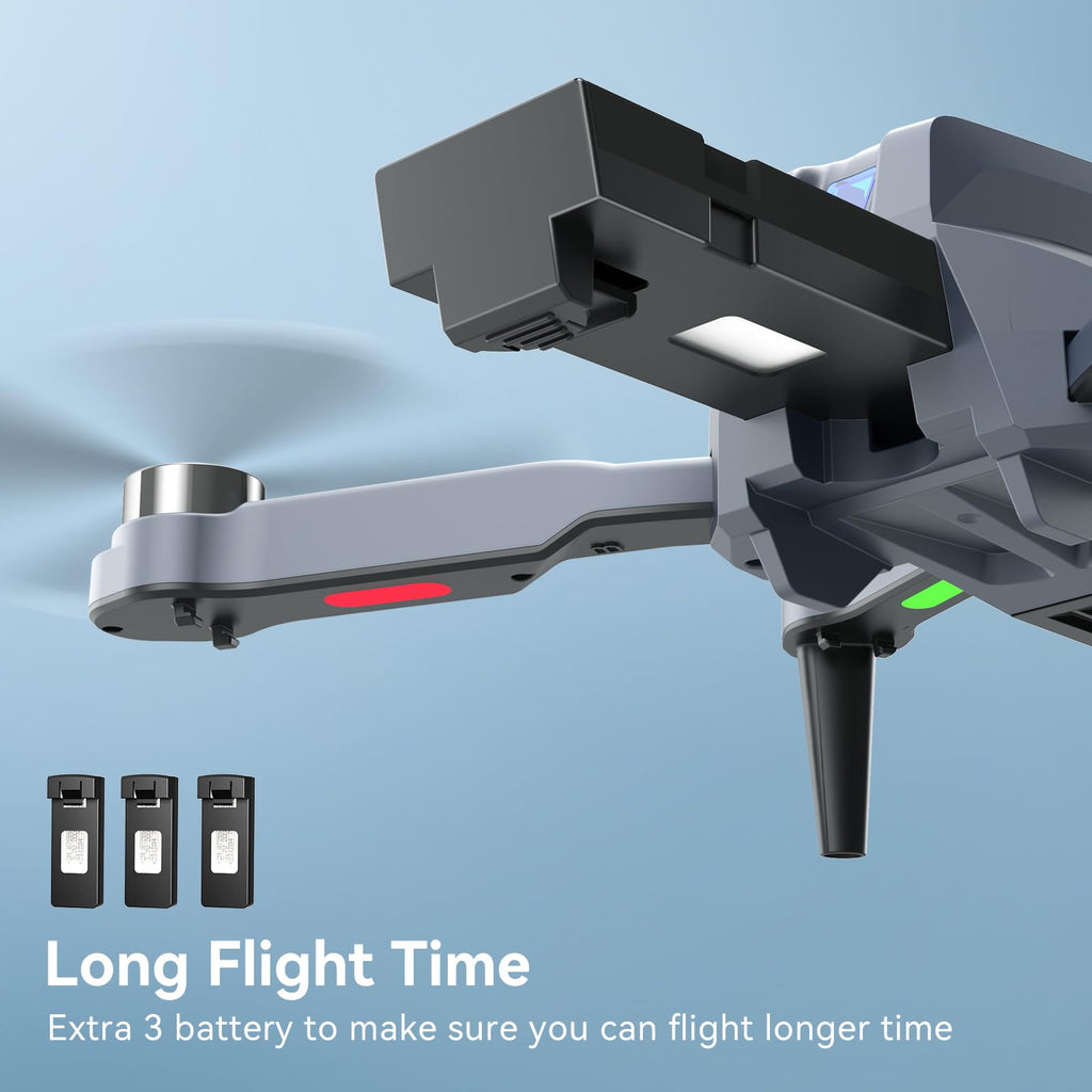 Foldable Mini Drone with Camera 1080P, 3 Batteries D10746