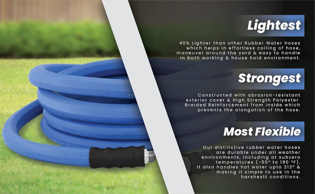 3/4" x 100' Hot/Cold Water Rubber Garden Hose N9484