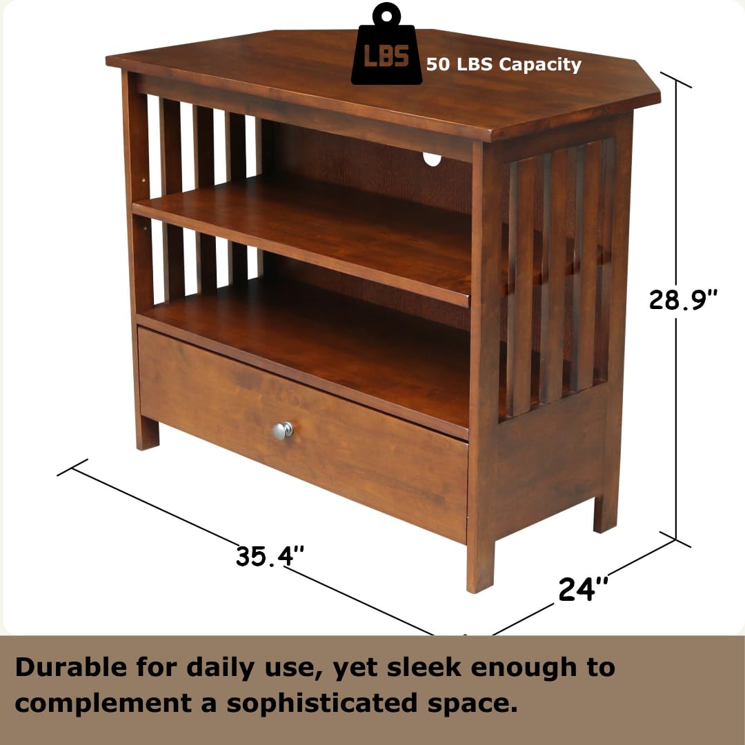 Solid Wood Corner TV Stand S2121