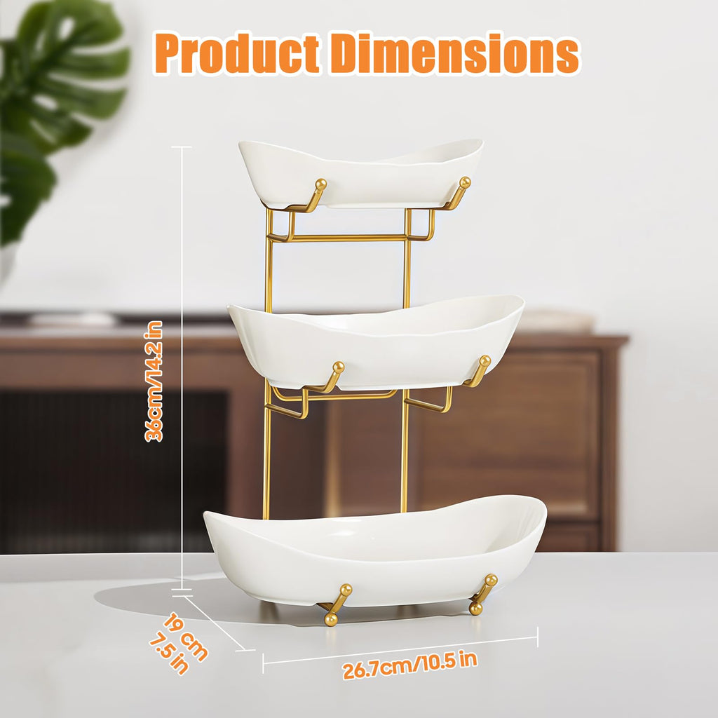 3 Tier Ceramic Fruit Basket B634267