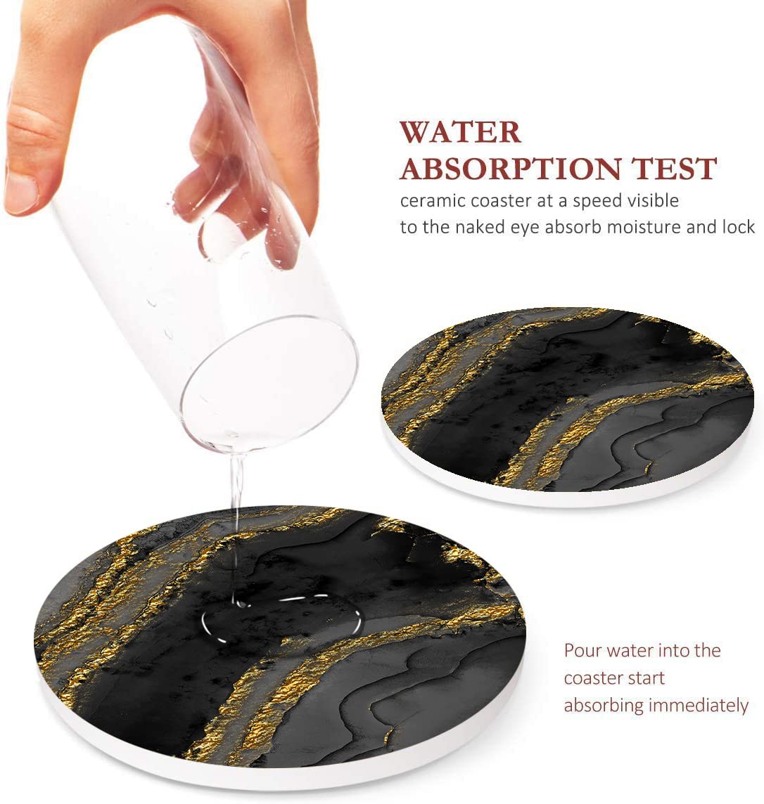 Set of 6 Ceramic Stone Coasters I2240