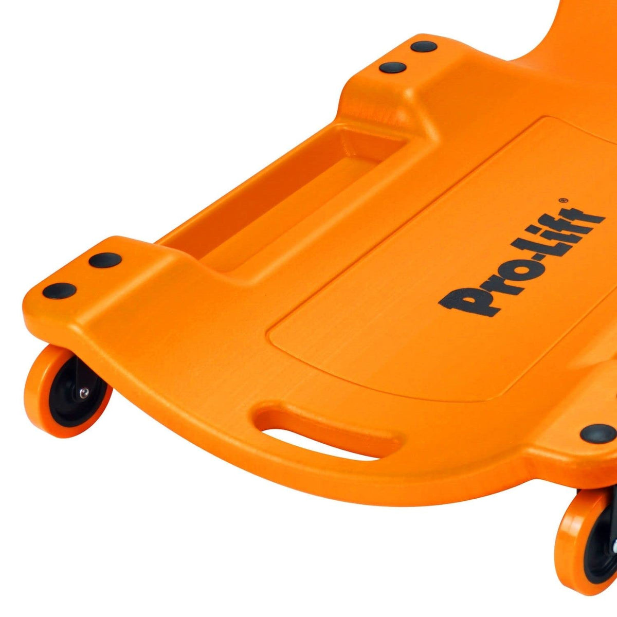 40 Inch Plastic Mechanic Creeper with Padded Headrest Orange D117