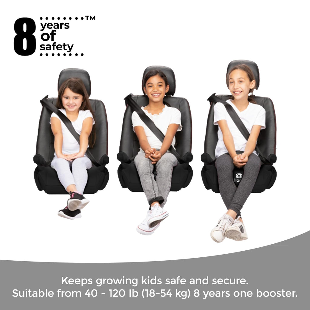 Black Backless Booster Car Seats, Pack of 2 E54284