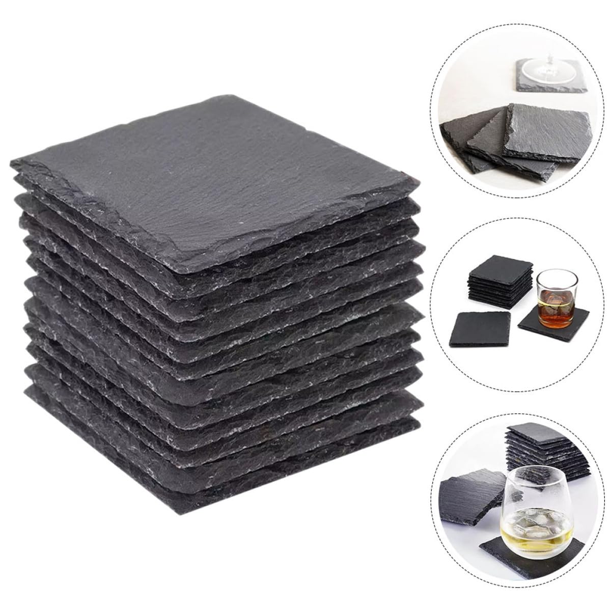 Natural Stone Coasters Set B25680