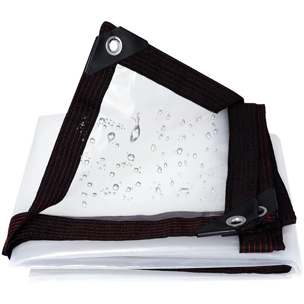 3x3ft Heavy Duty Waterproof Clear Poly Tarp with Grommets I62242