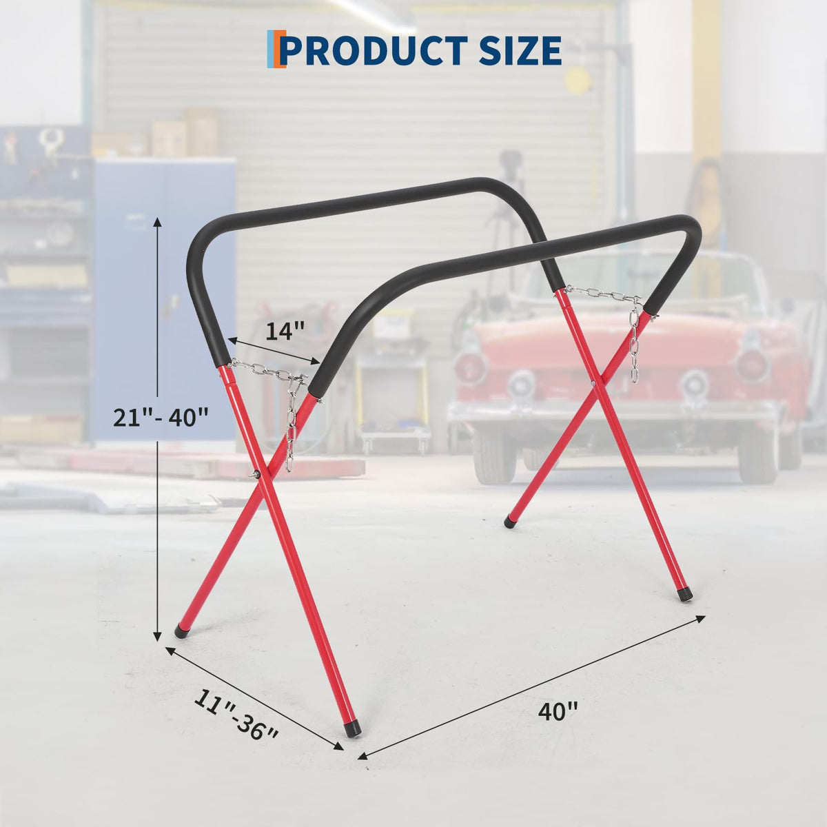 Heavy Duty Folding Work Stand, 500LB Capacity Portable Work Table B1179
