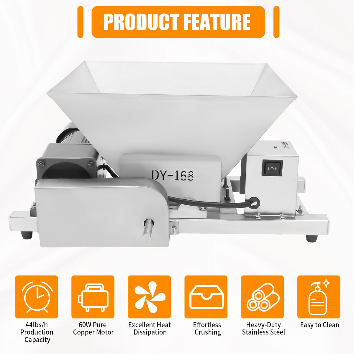 4L Stainless Steel Electric Fruit Crusher U30813