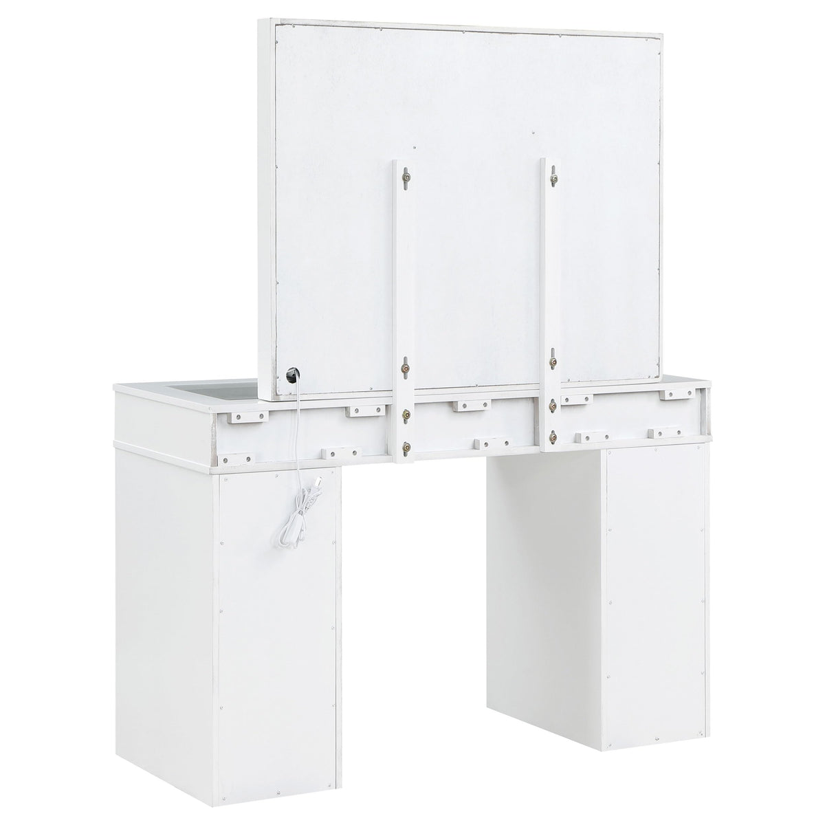 White Velvet 9-Drawer Vanity Table Set P884400
