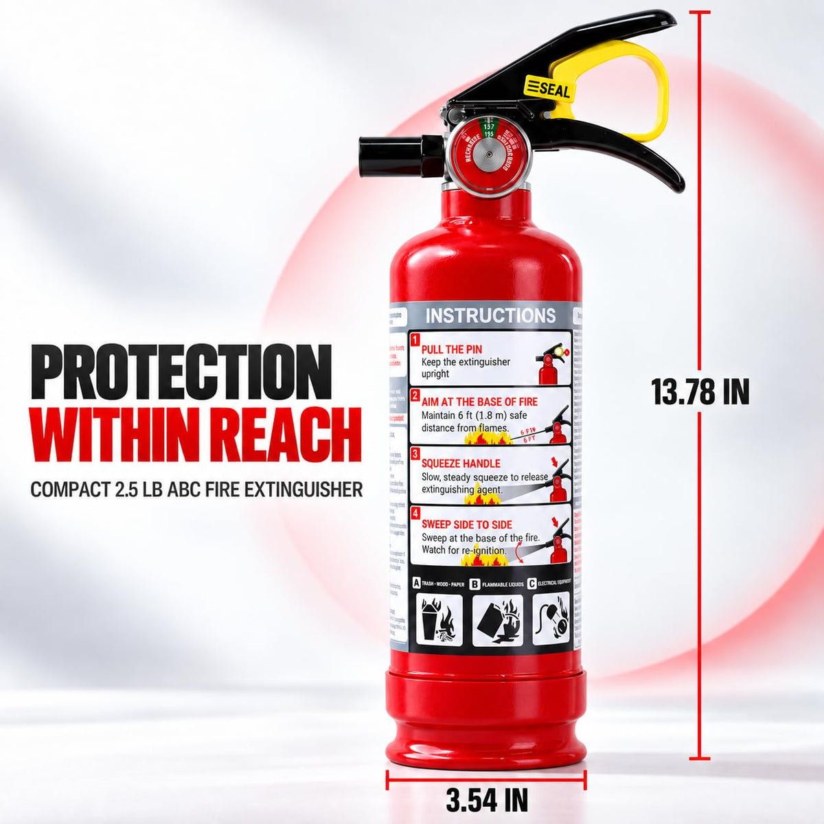 2.5 lb ABC Dry Chemical Fire Extinguishers 6-Pack P384
