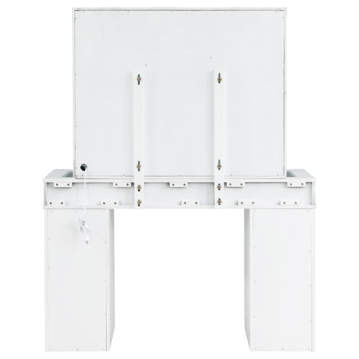 White Velvet 9-Drawer Vanity Table Set P884400
