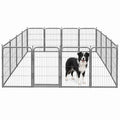 32'' 16 Panels Grey Metal Heavy Duty Dog Play Pen S597
