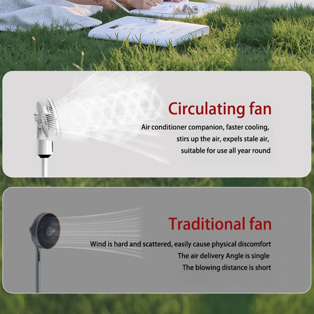 Standing Fan with Remote, 90° Oscillating, 3 Speeds, Adjustable Height L697