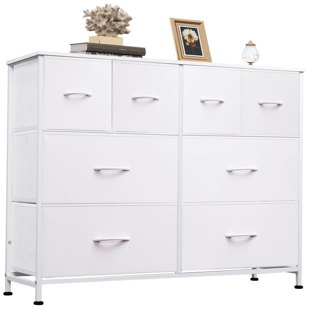 White 8 Drawer Dresser H900
