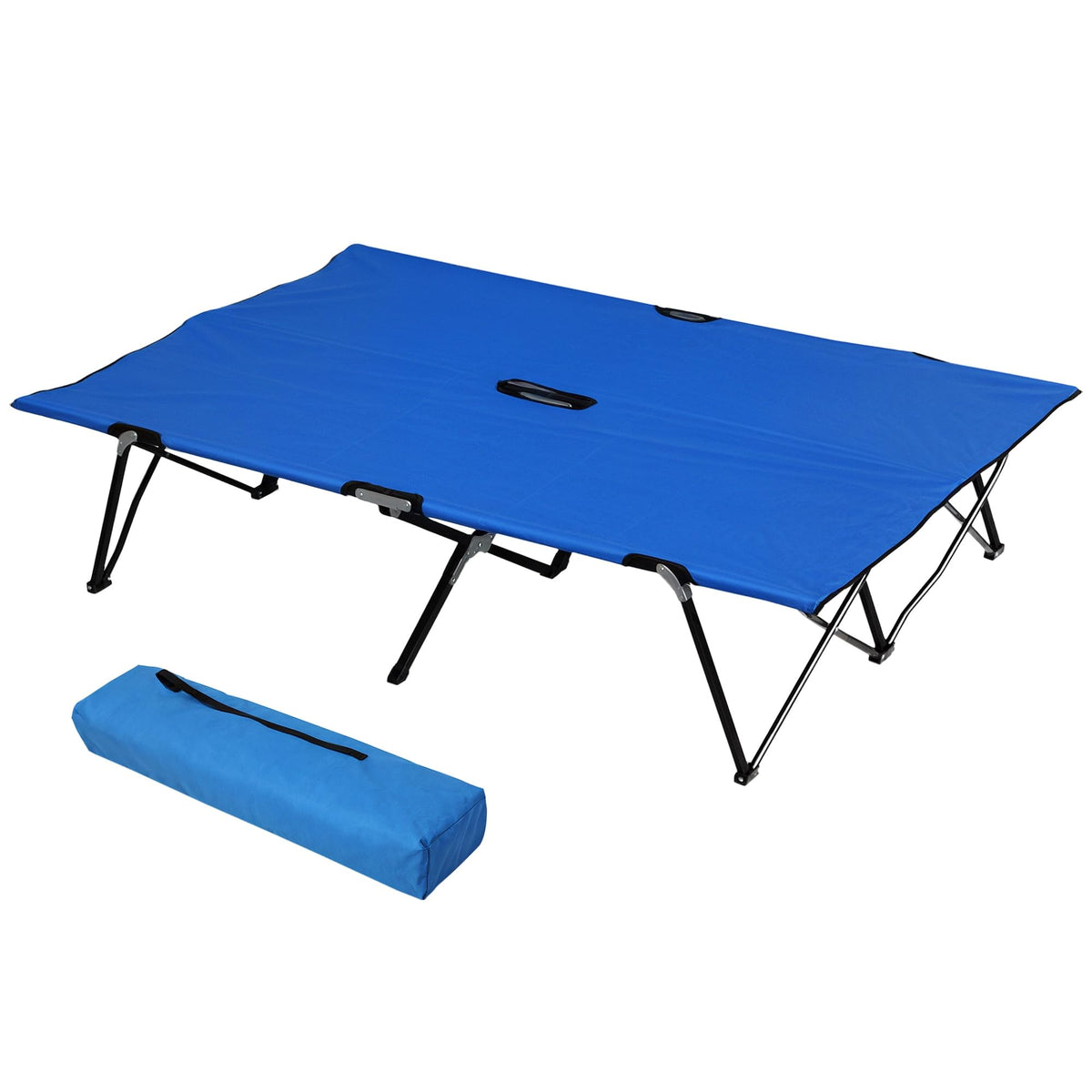 2 Person Folding Camping Cot with Carry Bag E71637