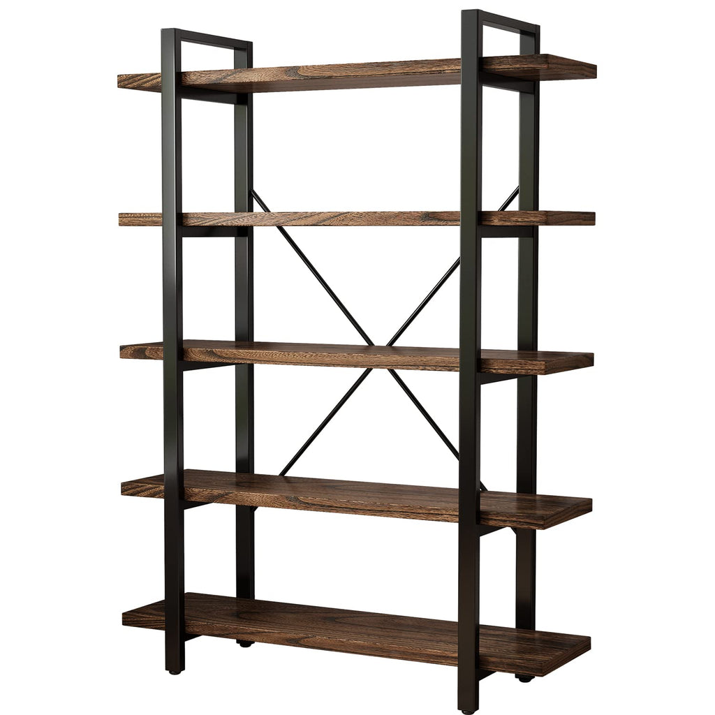 5-Tier Solid Wood and Metal Bookcase R988416