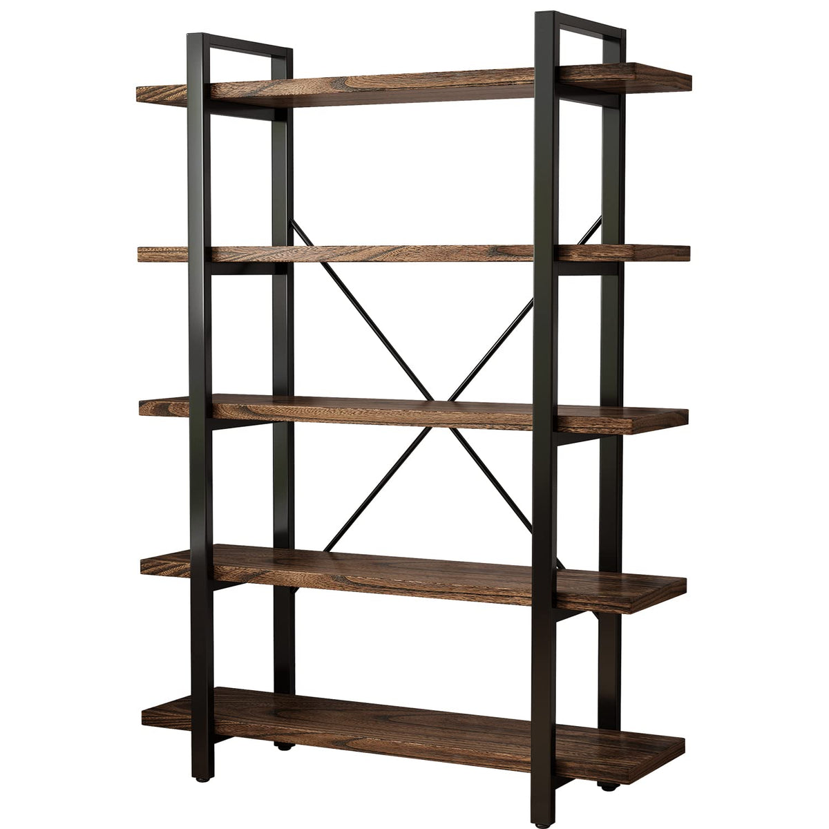 5-Tier Solid Wood and Metal Bookcase R988416