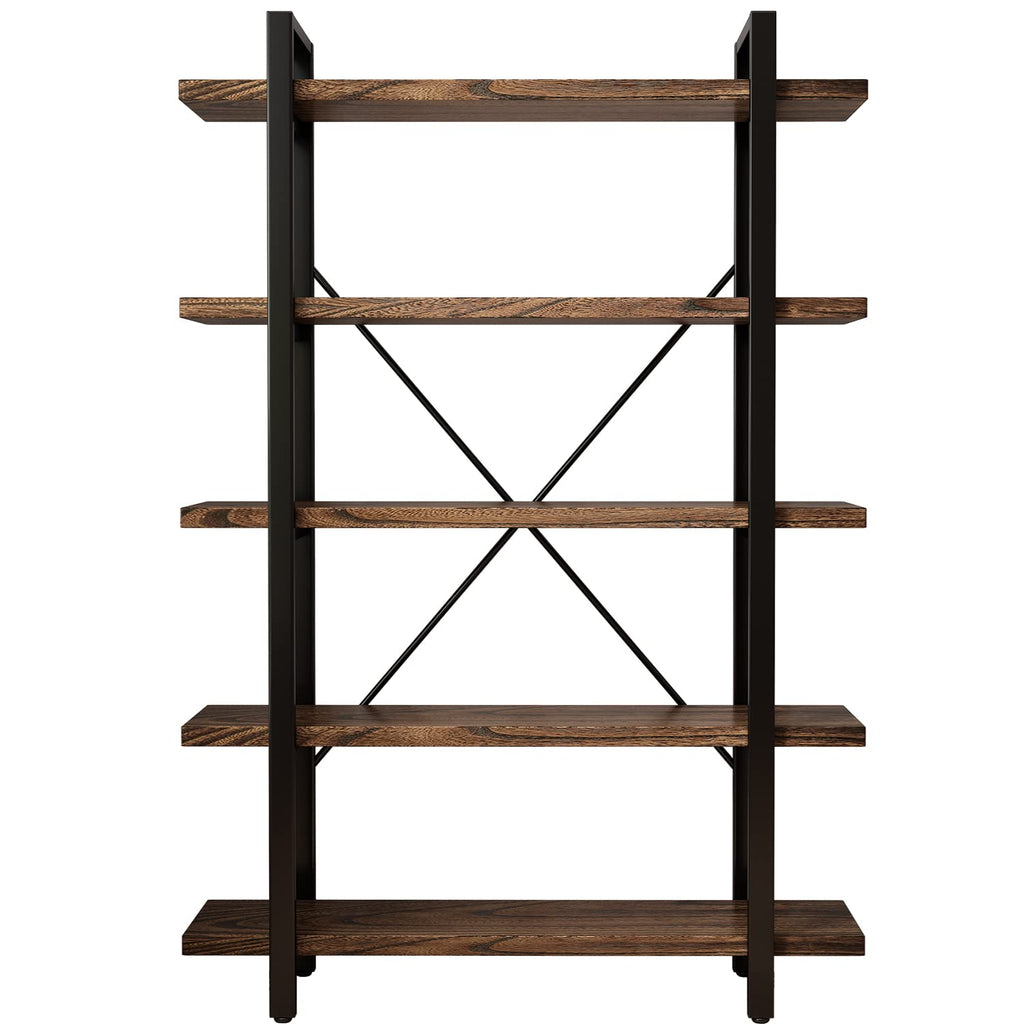 5-Tier Solid Wood and Metal Bookcase R988416