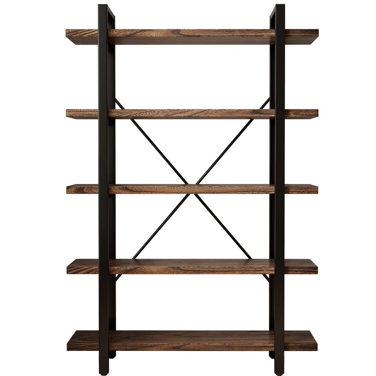5-Tier Solid Wood and Metal Bookcase R988416
