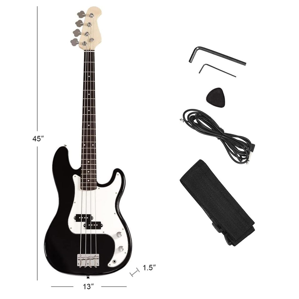 Full Size 4 String Electric Bass Guitar with Bag S87229