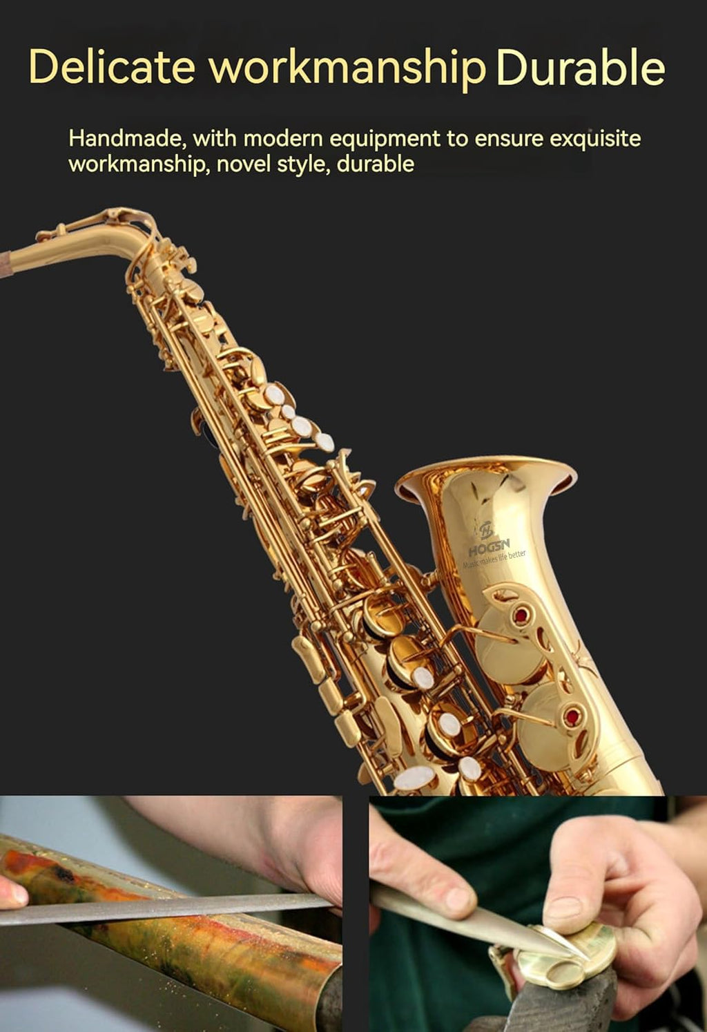 E flat Alto Saxophone with Belt Box, Whistle, Cleaning Suit Y511301