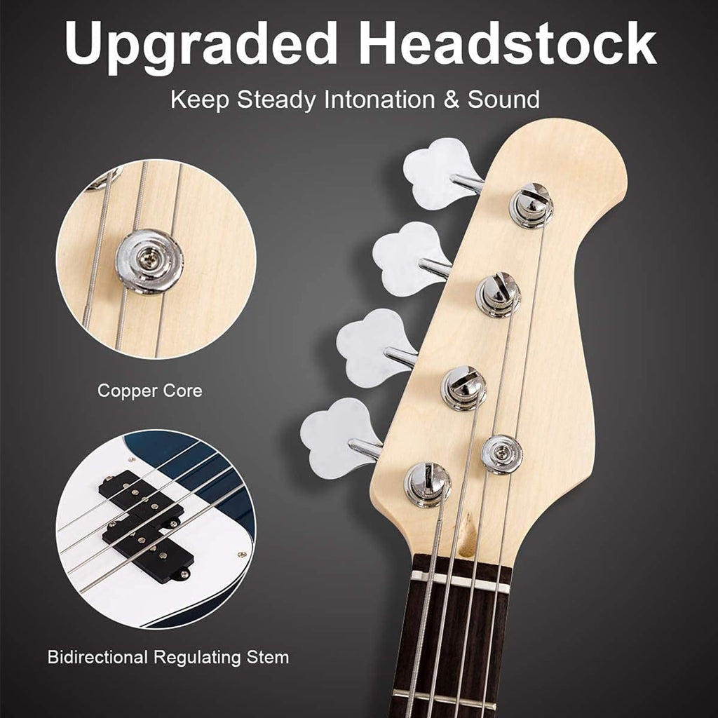 Full Size 4 String Electric Bass Guitar with Bag S87229