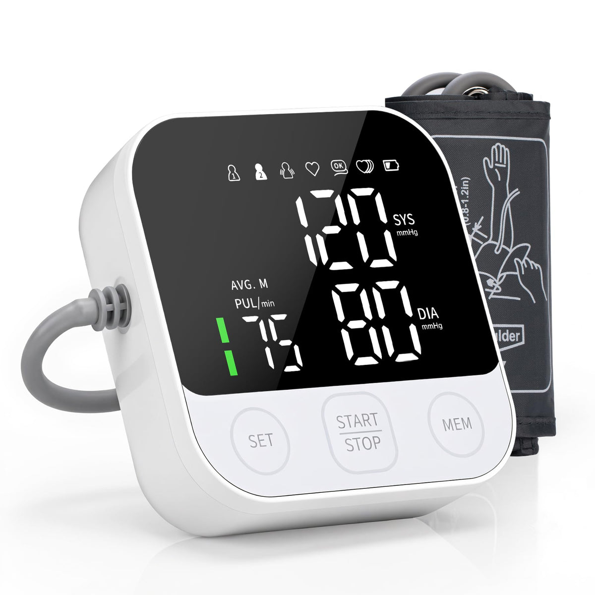 Blood Pressure Monitor Upper Arm Cuff with Storage Bag S18343