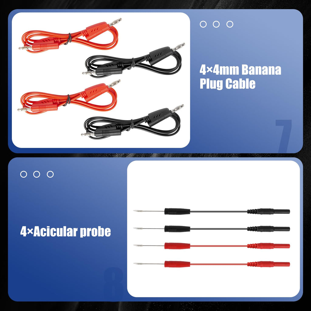 110 Pcs Automotive Circuit Test Lead Kit with Black Carrying Case Q8484