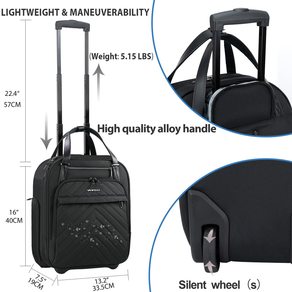 16" Underseat Rolling Lightweight Suitcase H692833