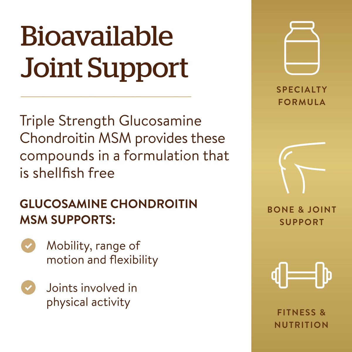 120 Tablets Glucosamine Chondroitin MSM J840414