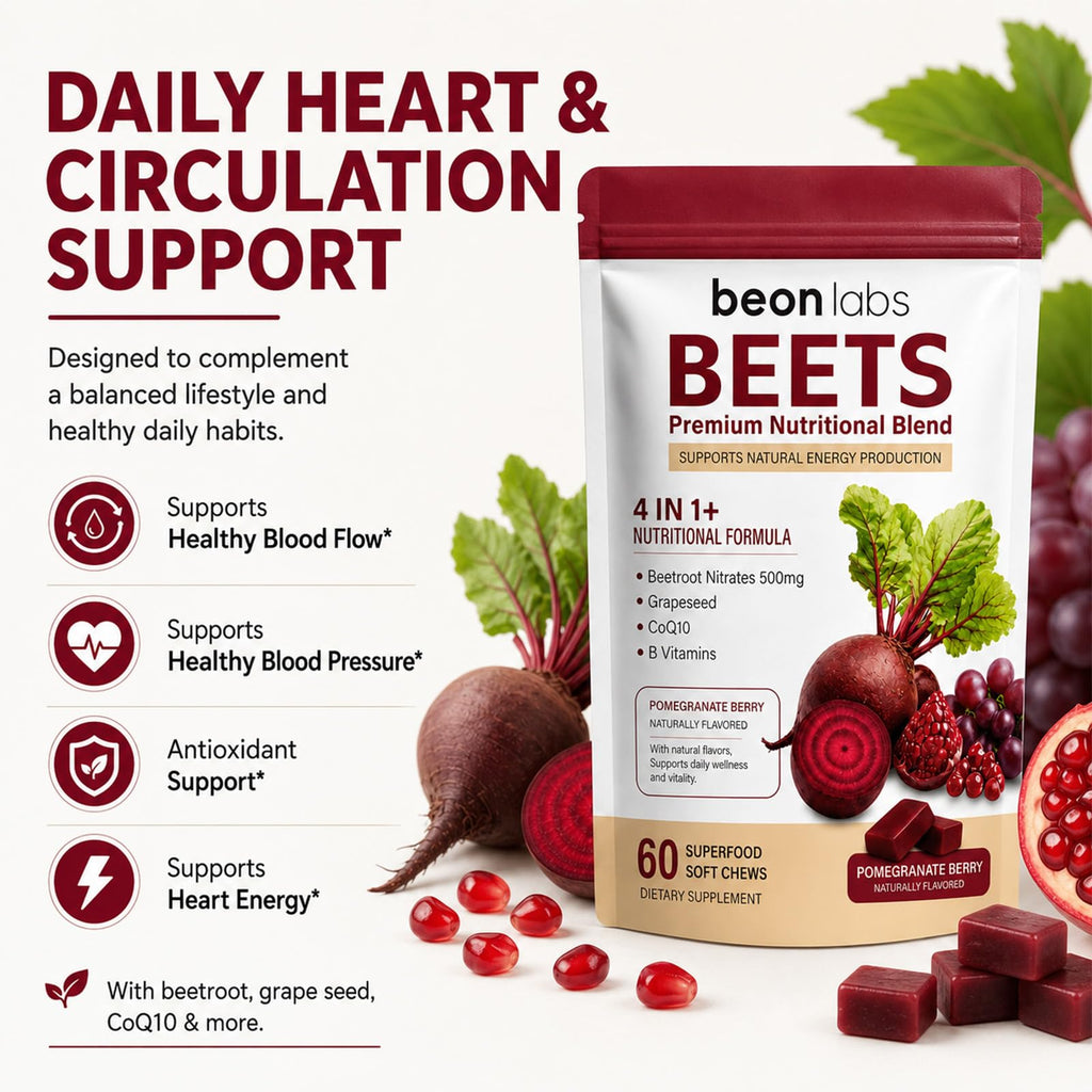 Beet Chews with L-CoQ10 & Grape Seed B4093
