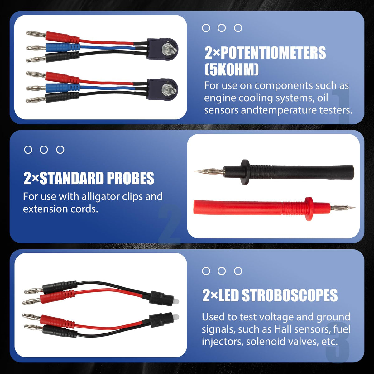 110 Pcs Automotive Circuit Test Lead Kit with Black Carrying Case Q8484