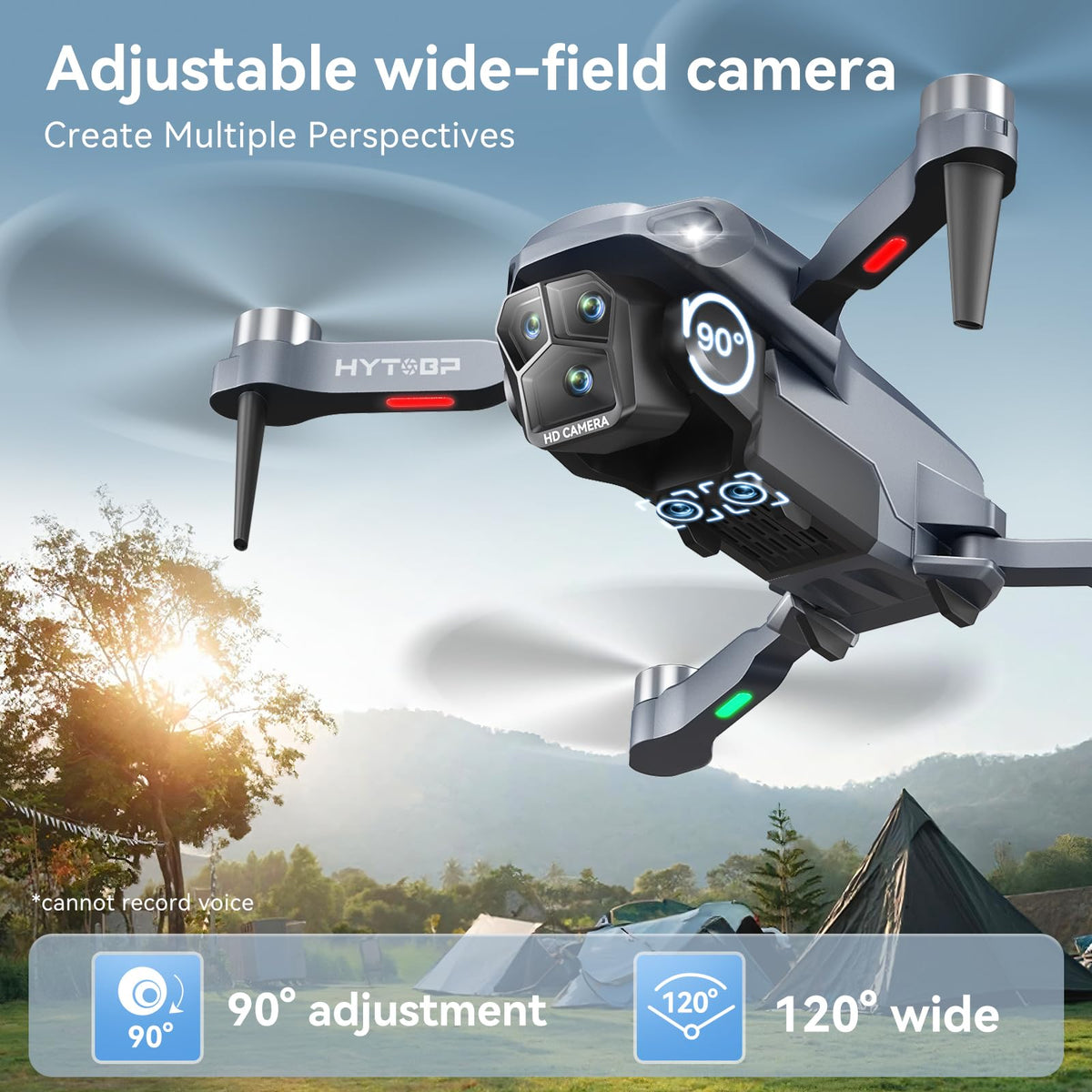Foldable Mini Drone with Camera 1080P, 3 Batteries D10746