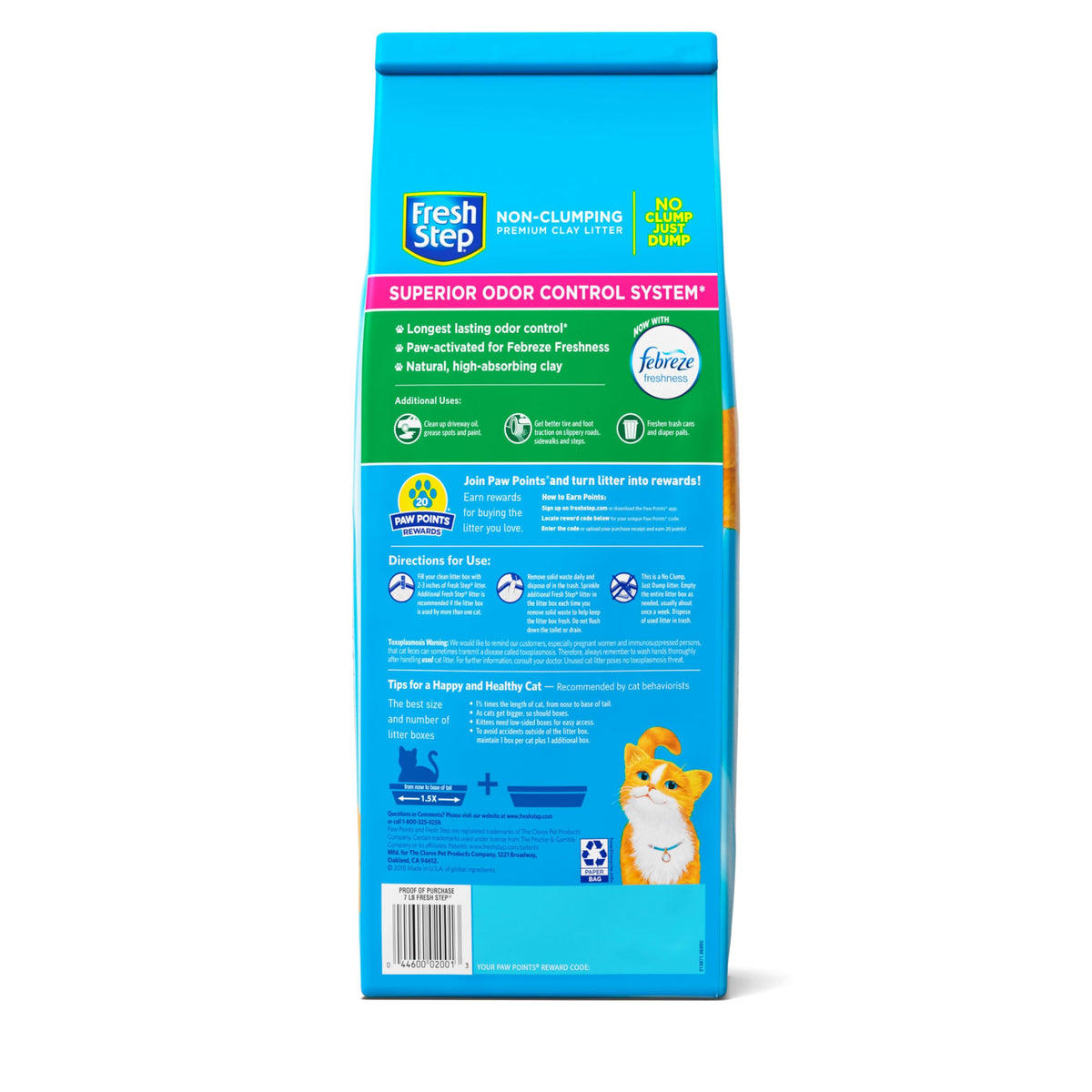 Non Clumping Cat Litter with Odor Control, 7 lb. Bag N6982