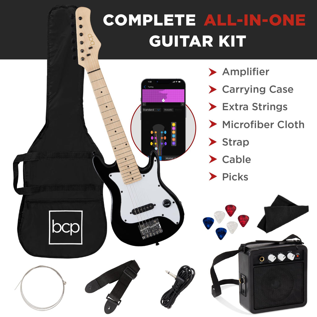 30in Kids Electric Guitar Starter Kit with Amplifier J17826