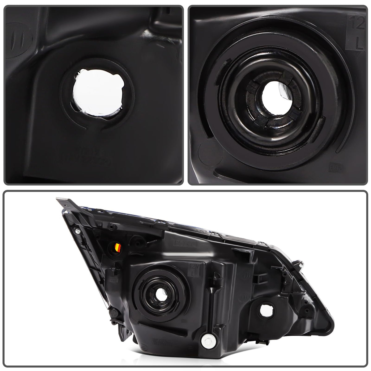 Chrome Housing Clear Corner Headlight Assembly G9415