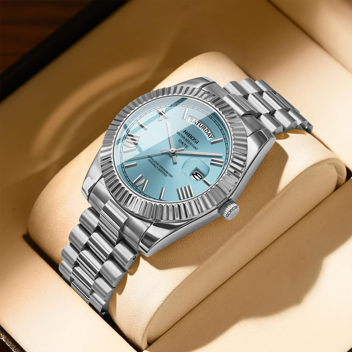 Men's Analog Quartz Watch Rose Gold Stainless Steel C217