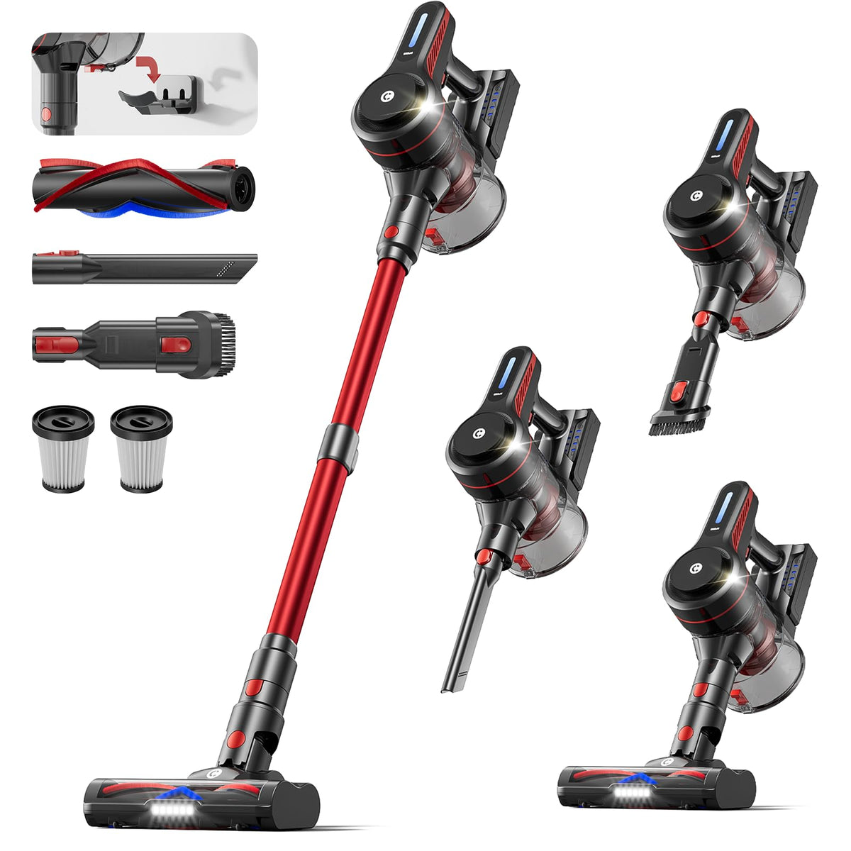 Lightweight Cordless Stick Vacuum Cleaner 45kPa 6 in 1 K208544
