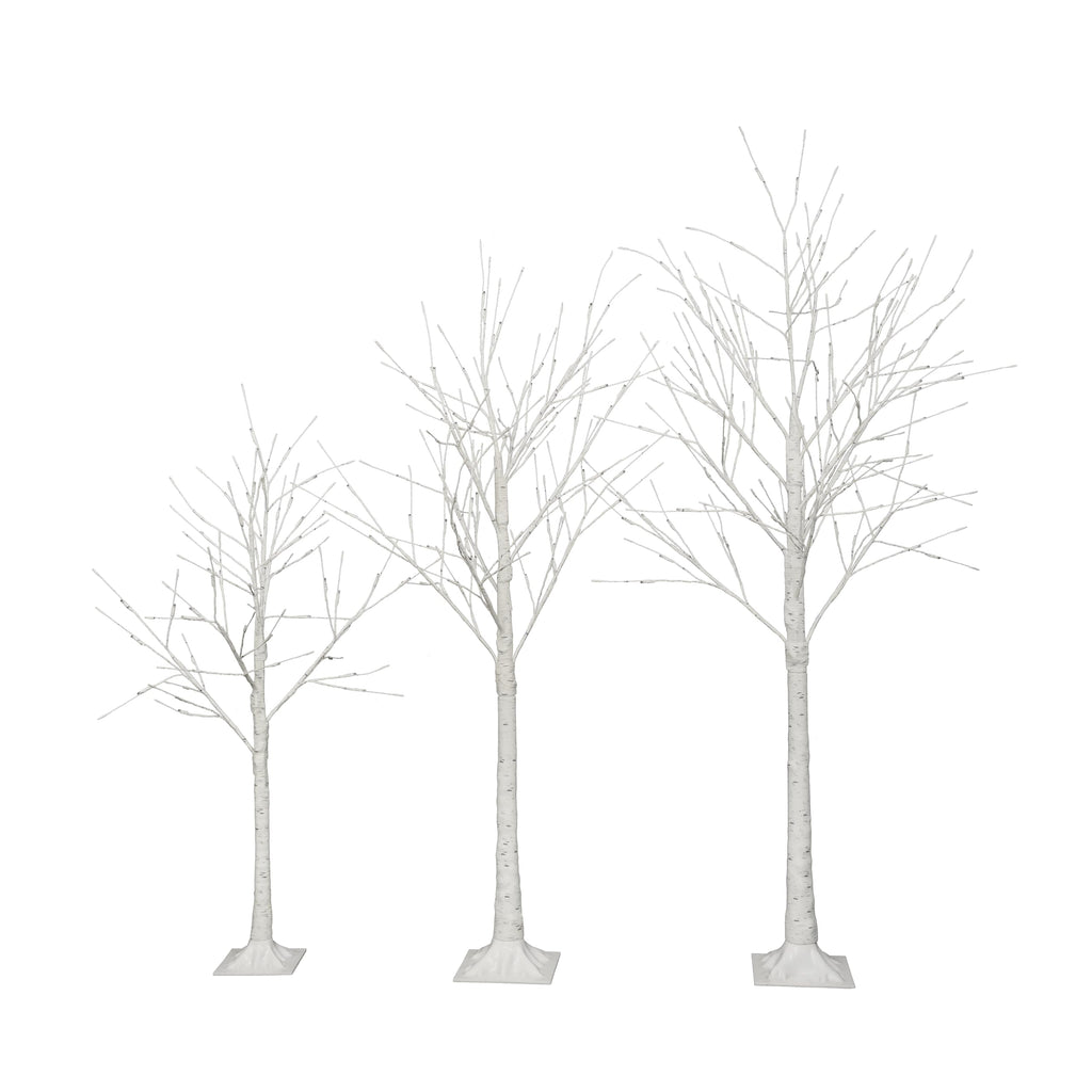White Birch Tree Set with 246 LED Lights S812022