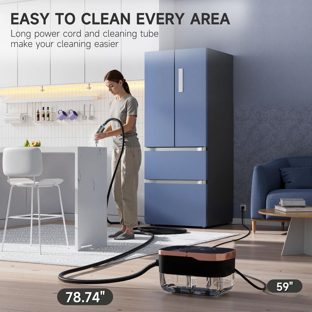 Steam Cleaner with Replacement Heads V1474