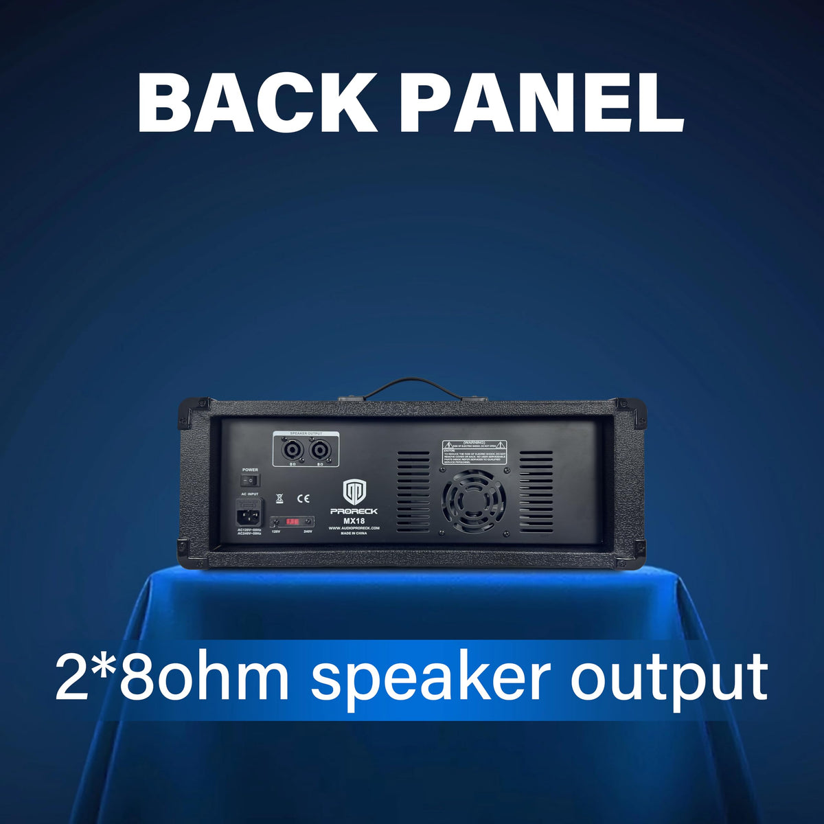 2400W Bluetooth PA Speaker System with Powered Mixer and Passive Speakers Y630931