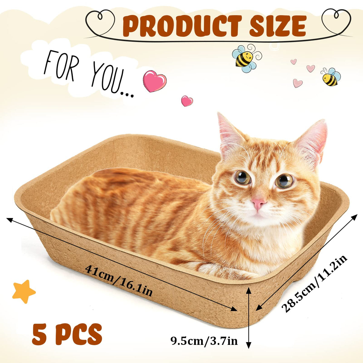 15 Pack Disposable Cat Litter Box Large A684835