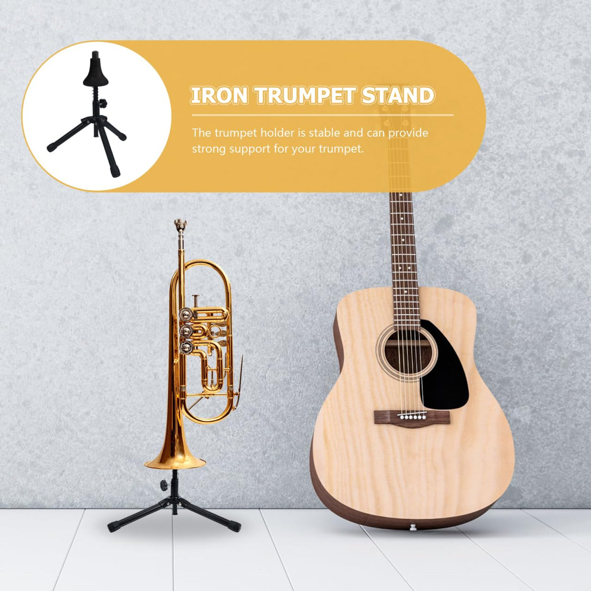 Portable Folding Trumpet Stand with Tripod Base W183