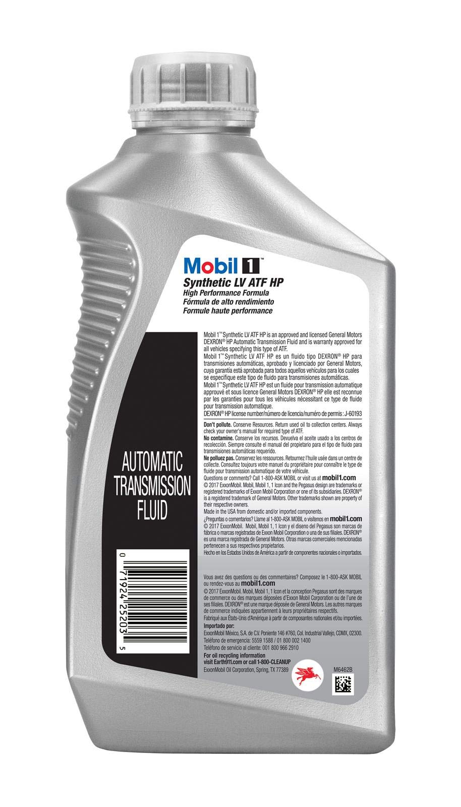Full Synthetic Automatic Transmission Fluid 1 QT Pack of 6 Y10748