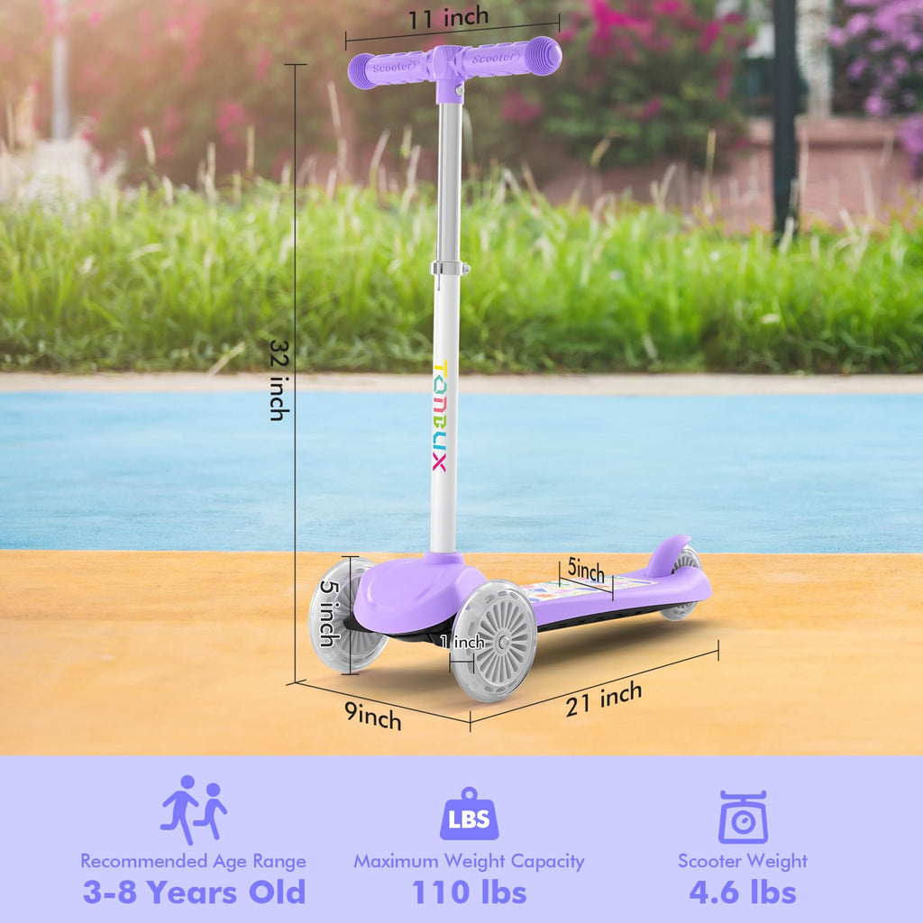 Kids 3-Wheel Scooter with Light-Up Wheels X565