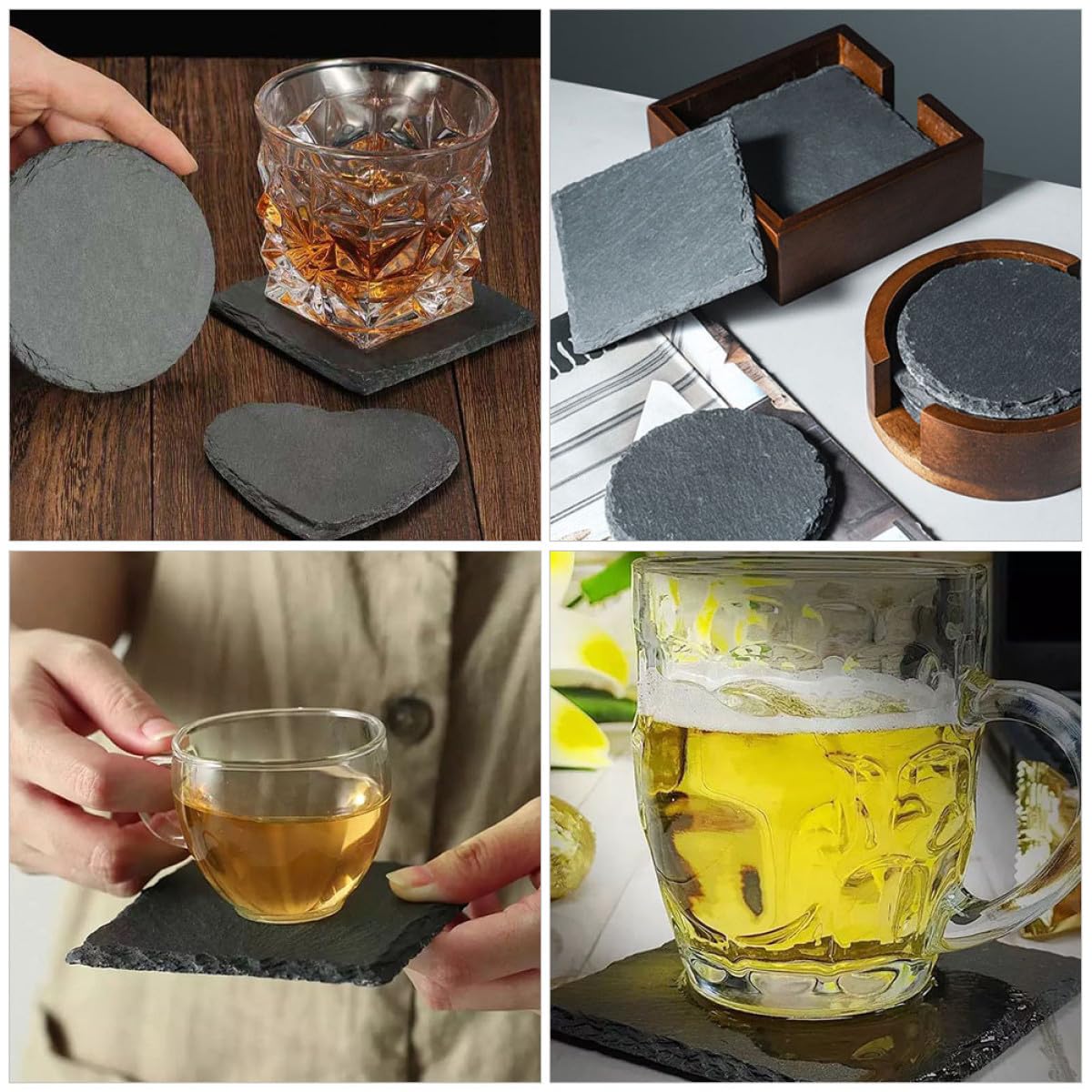 Natural Stone Coasters Set B25680